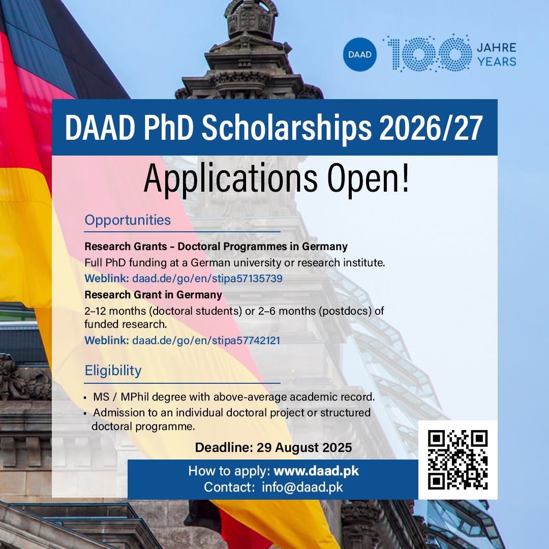 DAAD PhD Scholarships 2026/27 