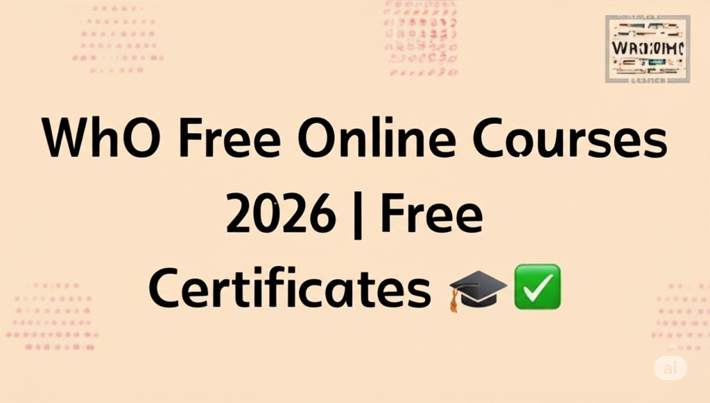 WHO Free Online Courses 2026 | Free Certificates ≡ƒÄôΓ£à