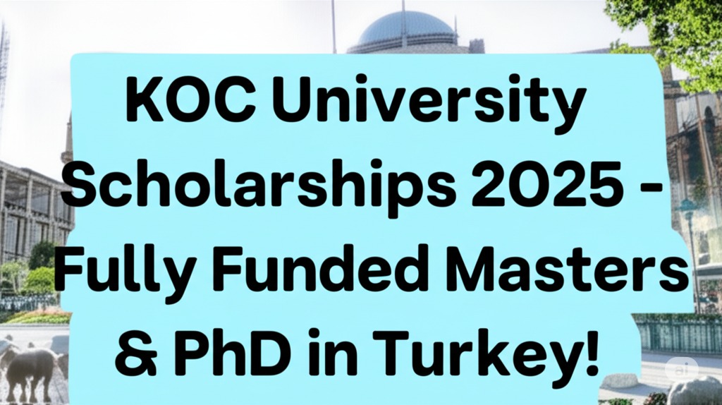 KOC University Scholarships 2025 ΓÇô Fully Funded Masters & PhD in Turkey!