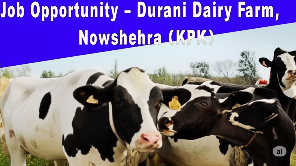 Job Opportunity ΓÇô Durani Dairy Farm, Nowshehra (KPK)