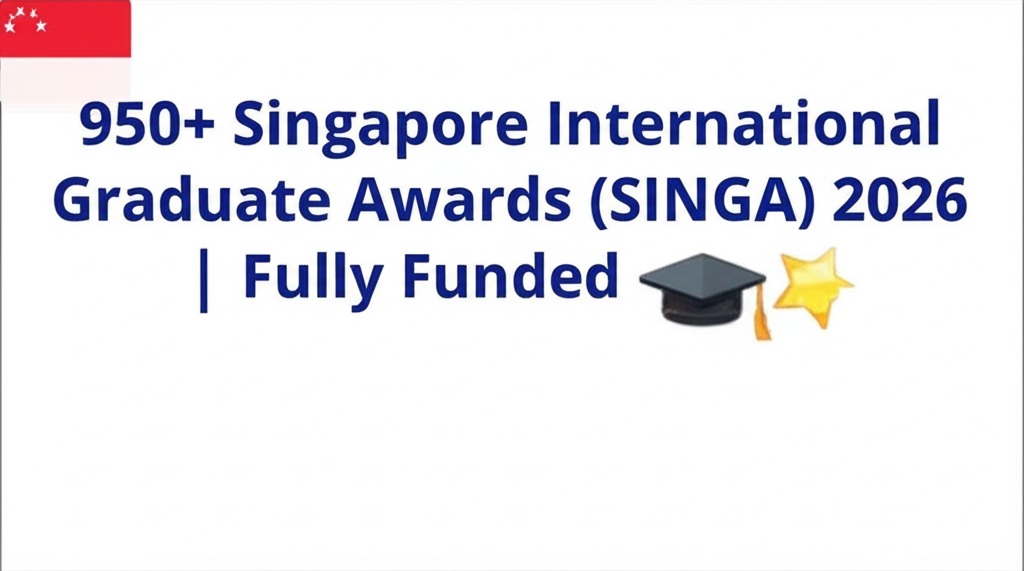 ≡ƒç╕≡ƒç¼ 950+ Singapore International Graduate Awards (SINGA) 2026 | Fully Funded ≡ƒÄô≡ƒîƒ