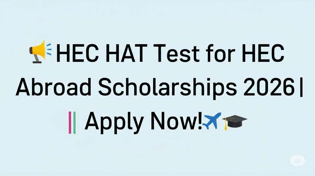 ≡ƒôó HEC HAT Test for HEC Abroad Scholarships 2026 | Apply Now! Γ£ê∩╕Å≡ƒÄô
