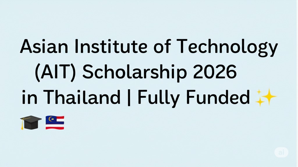 ≡ƒÄô Asian Institute of Technology (AIT) Scholarship 2026 in Thailand | Fully Funded ≡ƒç╣≡ƒç¡Γ£¿