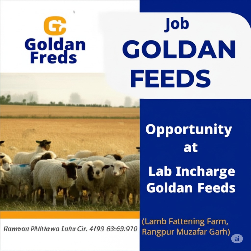 Job Opportunity ΓÇô Lab Incharge at Goldan Feeds