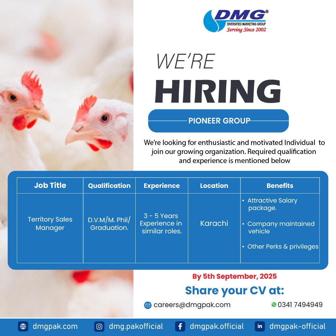 We’re Hiring – Territory Sales Manager | Pioneer Group (DMG)