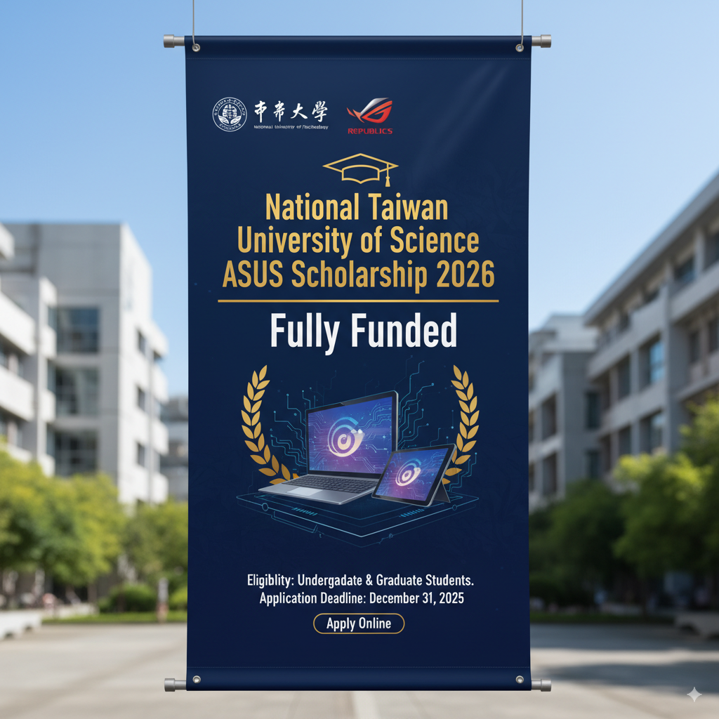 National Taiwan University of Science ASUS Scholarship 2026 – Fully Funded