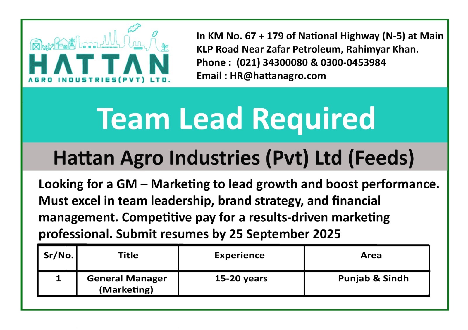 General Manager - Marketing