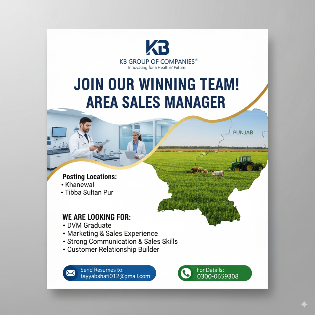 Job Opportunity – Area Sales Manager (ASM) at KB Group of Companies