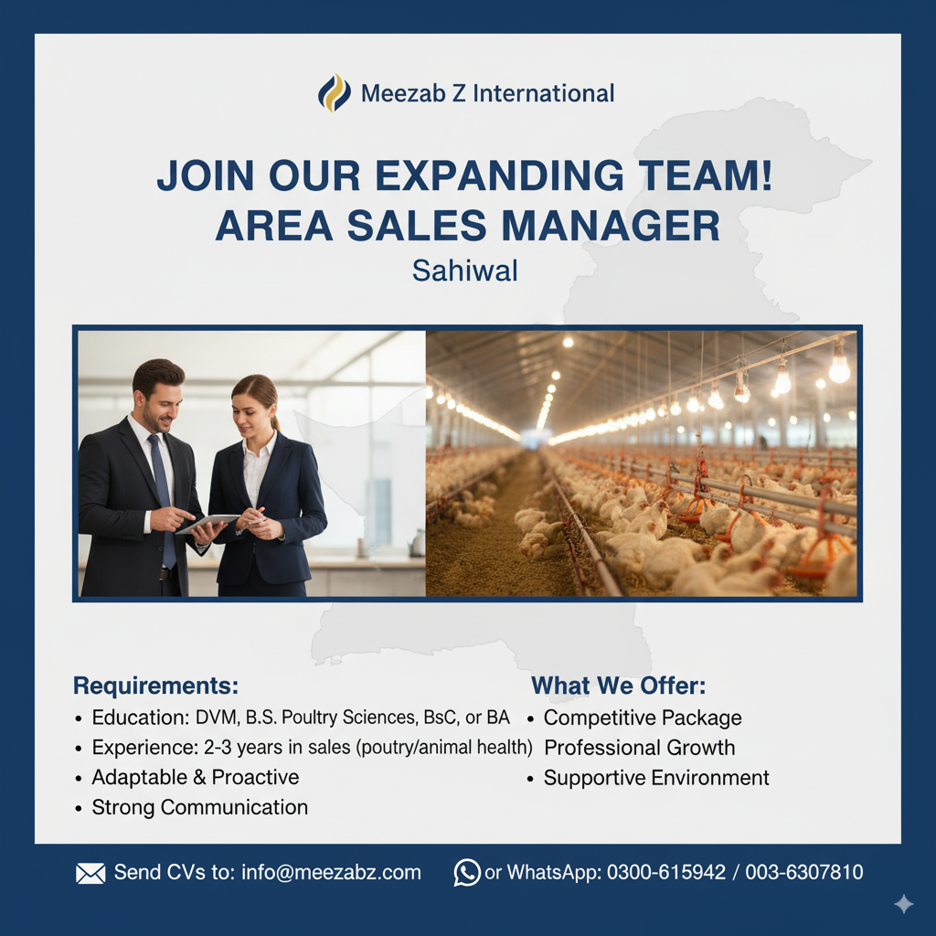 Job Opportunity: Area Sales Manager (ASM) – Meezab Z International, Sahiwal