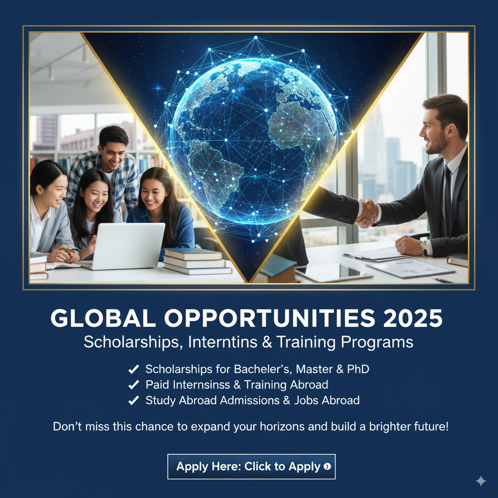 🌍✨ Fully Funded International Scholarships & Internships 2025
