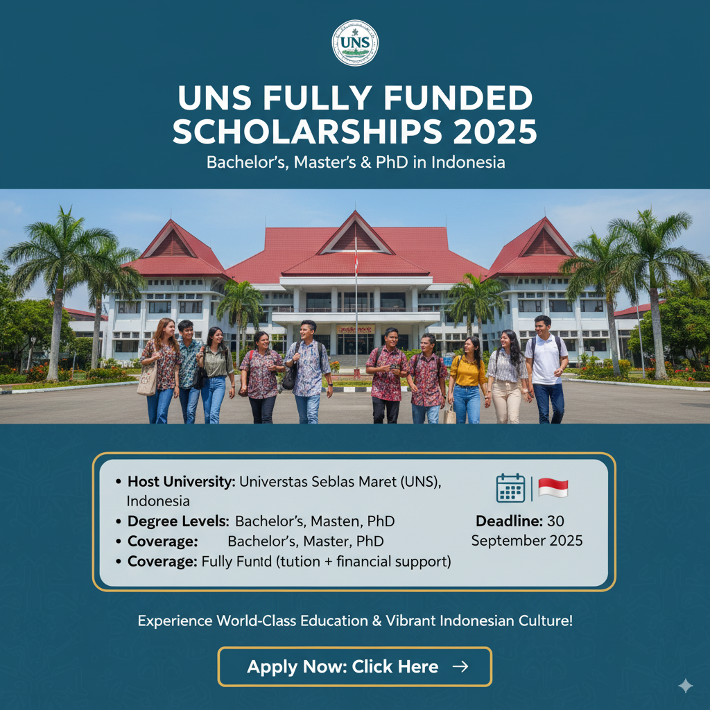 🎓 UNS Fully Funded Scholarships 2025 in Indonesia 🌍✨