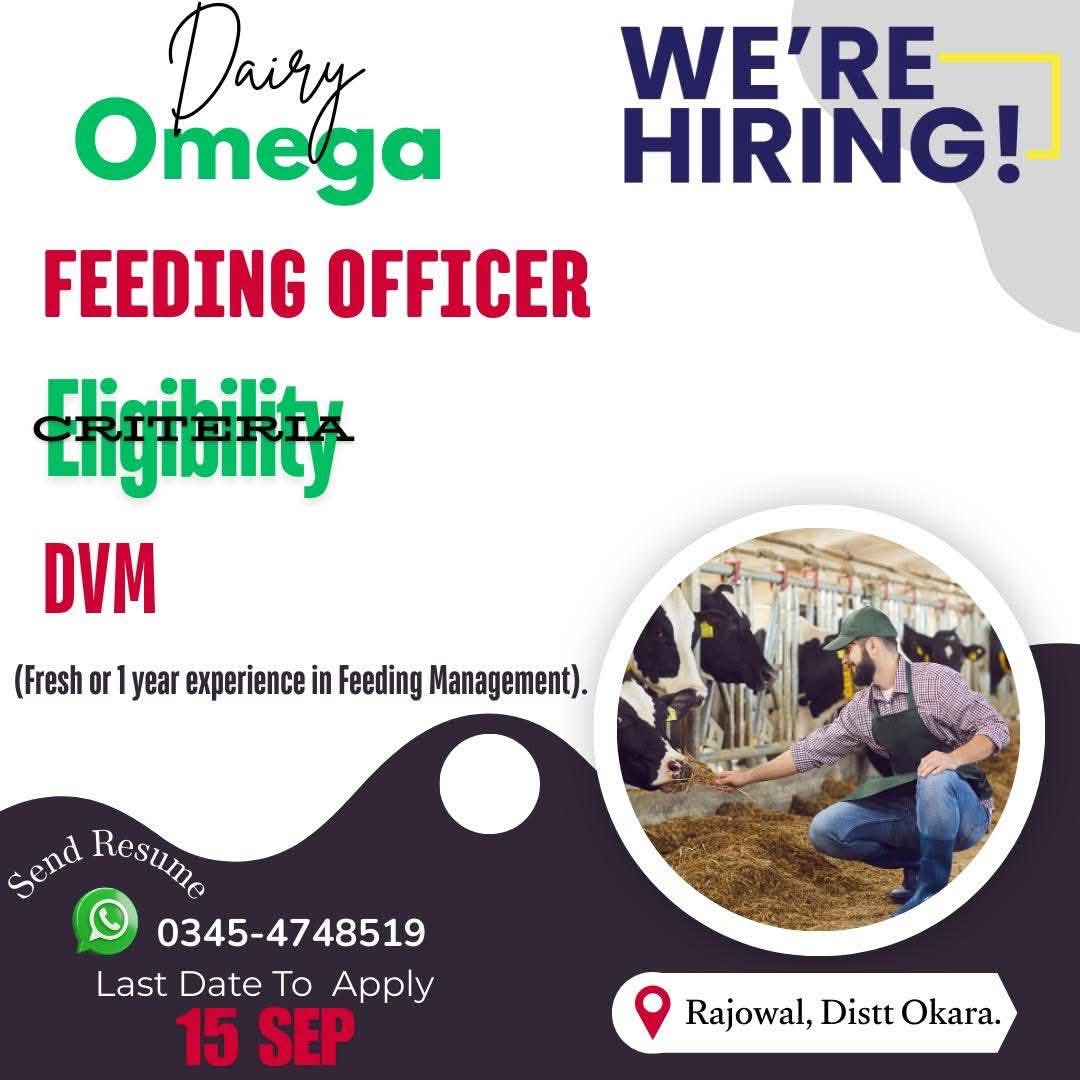 Dairy Omega: Hiring a Feeding Officer