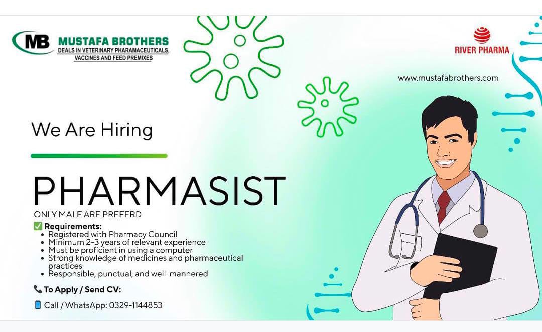 Mustafa Brothers: Hiring a Pharmacist (Male)