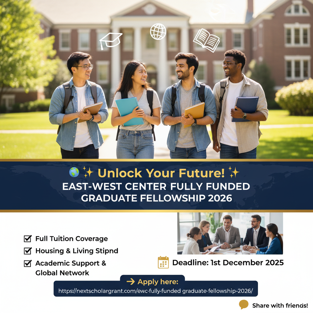 🇺🇸 EWC Graduate Fellowship 2026 in the USA – Fully Funded