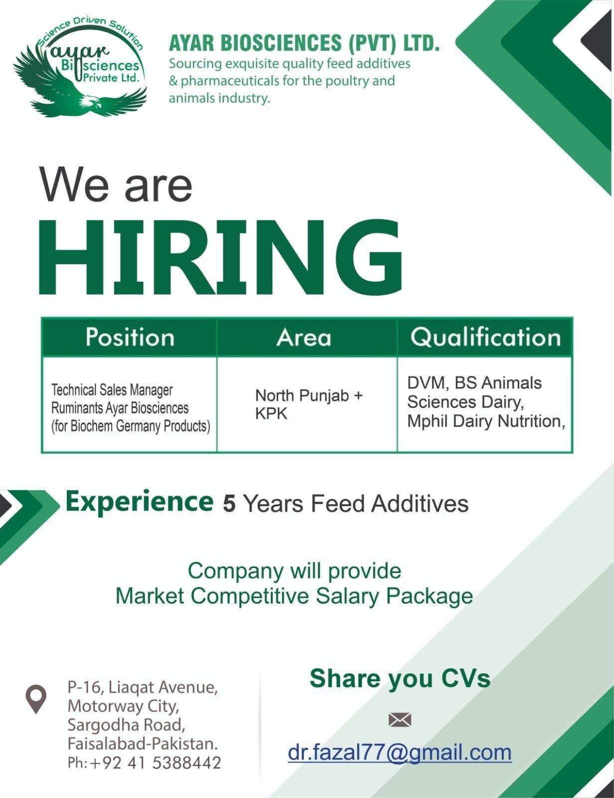 Technical Sales Manager, Ruminants