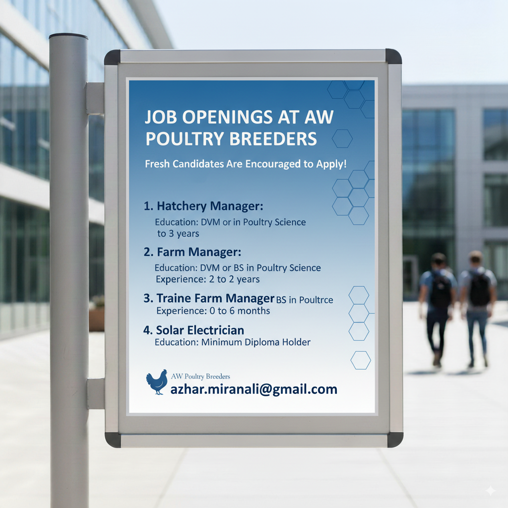 Job Openings at AW Poultry Breeders