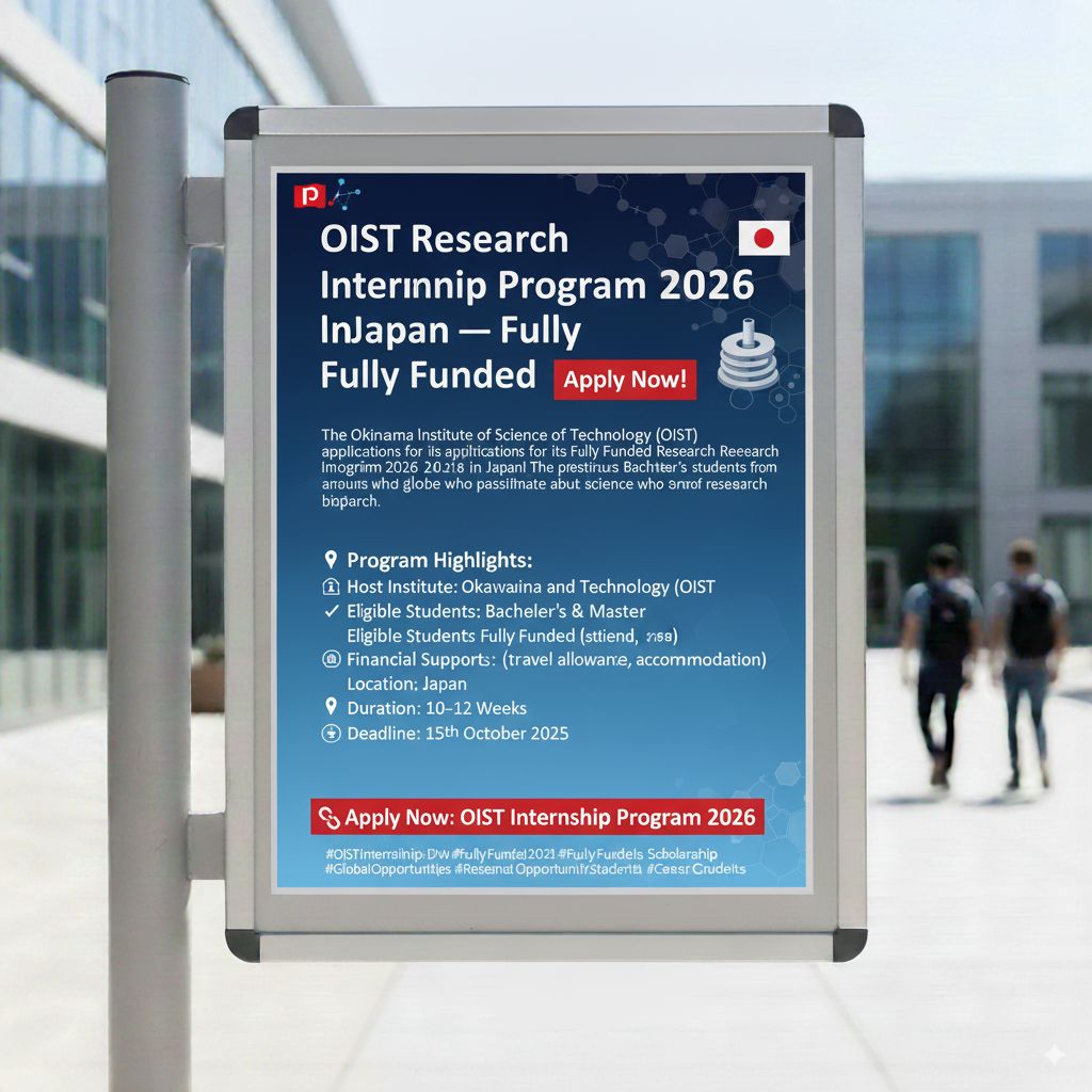 🇯🇵🔬 OIST Research Internship Program 2026 – Fully Funded in Japan 🌏✨