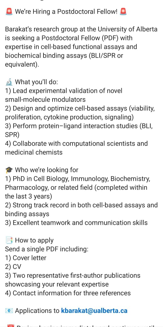 Title: Postdoctoral Fellow Position at the University of Alberta