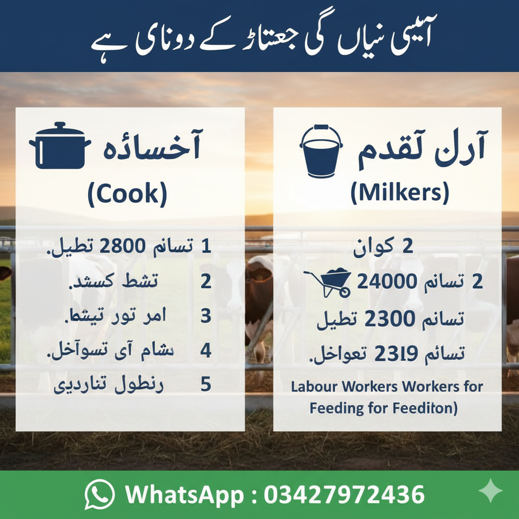 📢 Job Opportunities at Farm near Sargodha
