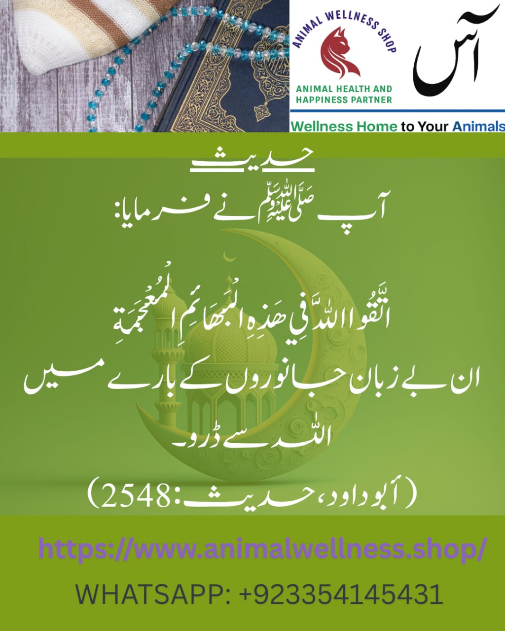 Hadith on Fearing God Regarding Mute Animals (A Direct Command for Animal Welfare)