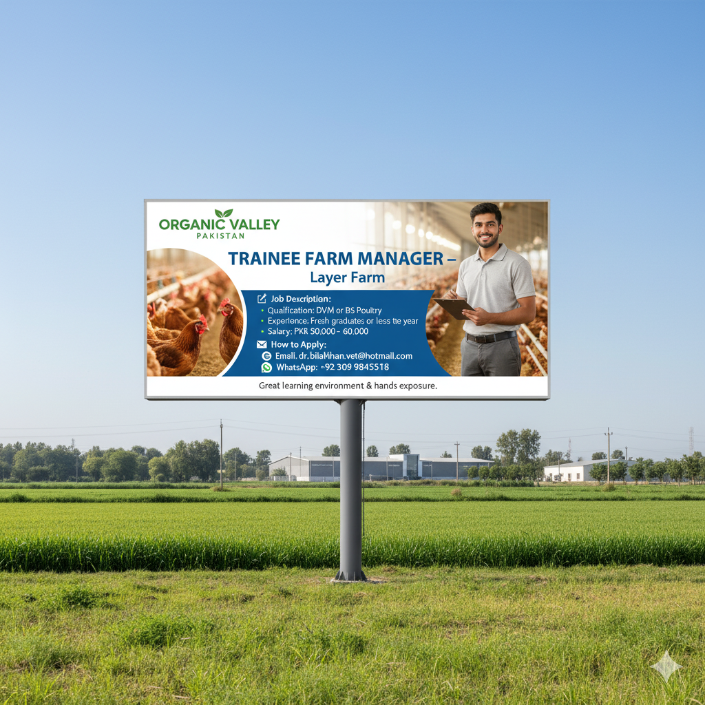 Trainee Farm Manager – Layer Farm (Organic Valley Pakistan)