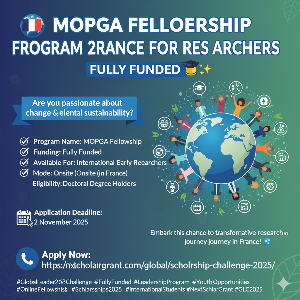 MOPGA Fellowship Program 2026 – Fully Funded Research Opportunity in France for International Scholars