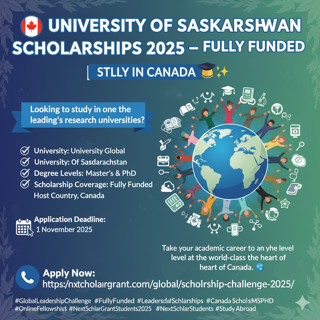 University of Saskatchewan Scholarships 2025 – Fully Funded Opportunities for International Students in Canada