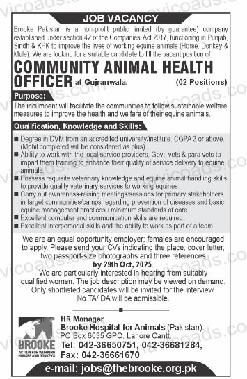 Community Animal Health Officer
