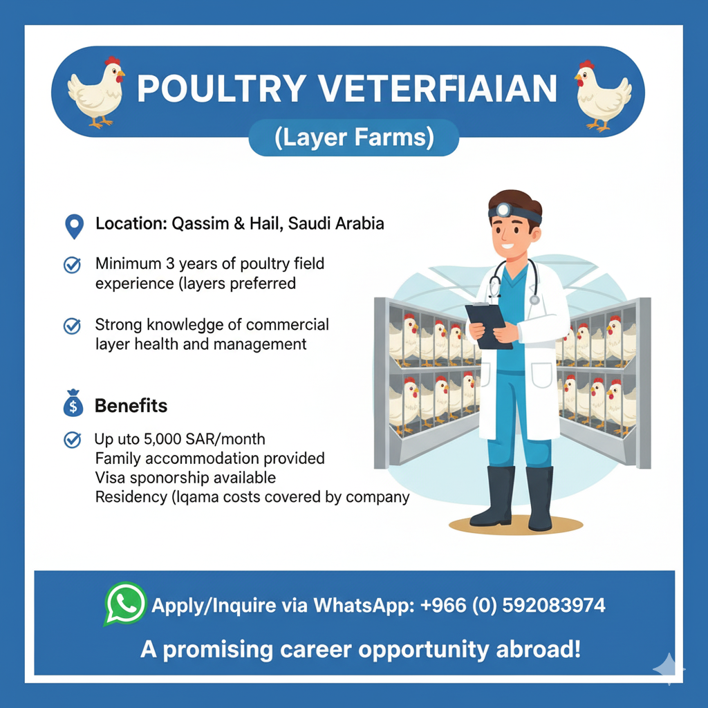 Poultry Veterinarian (Layer Farms)