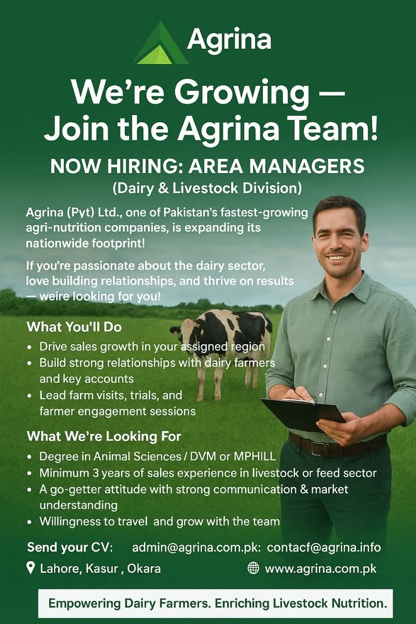 Area Manager (Dairy & Livestock Division)