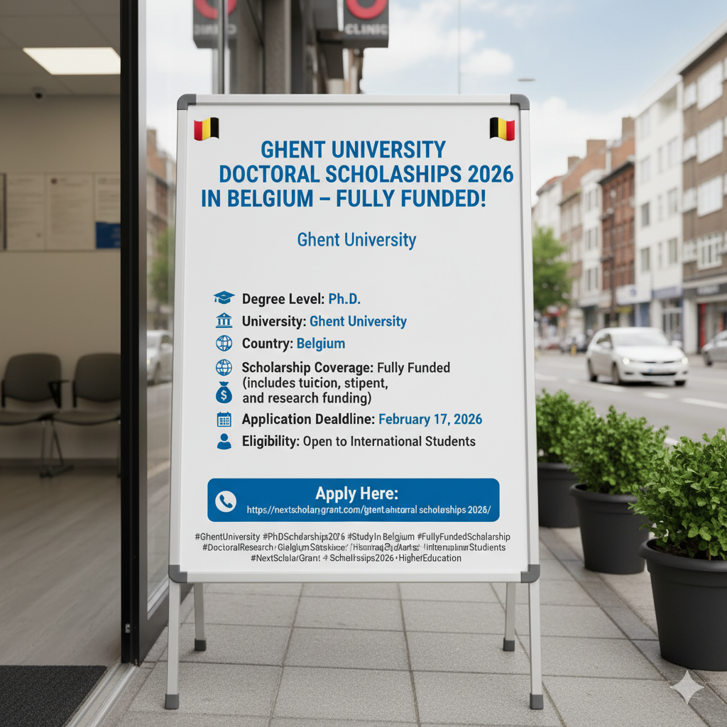 Ghent University Doctoral Scholarships 2026 (Fully Funded)