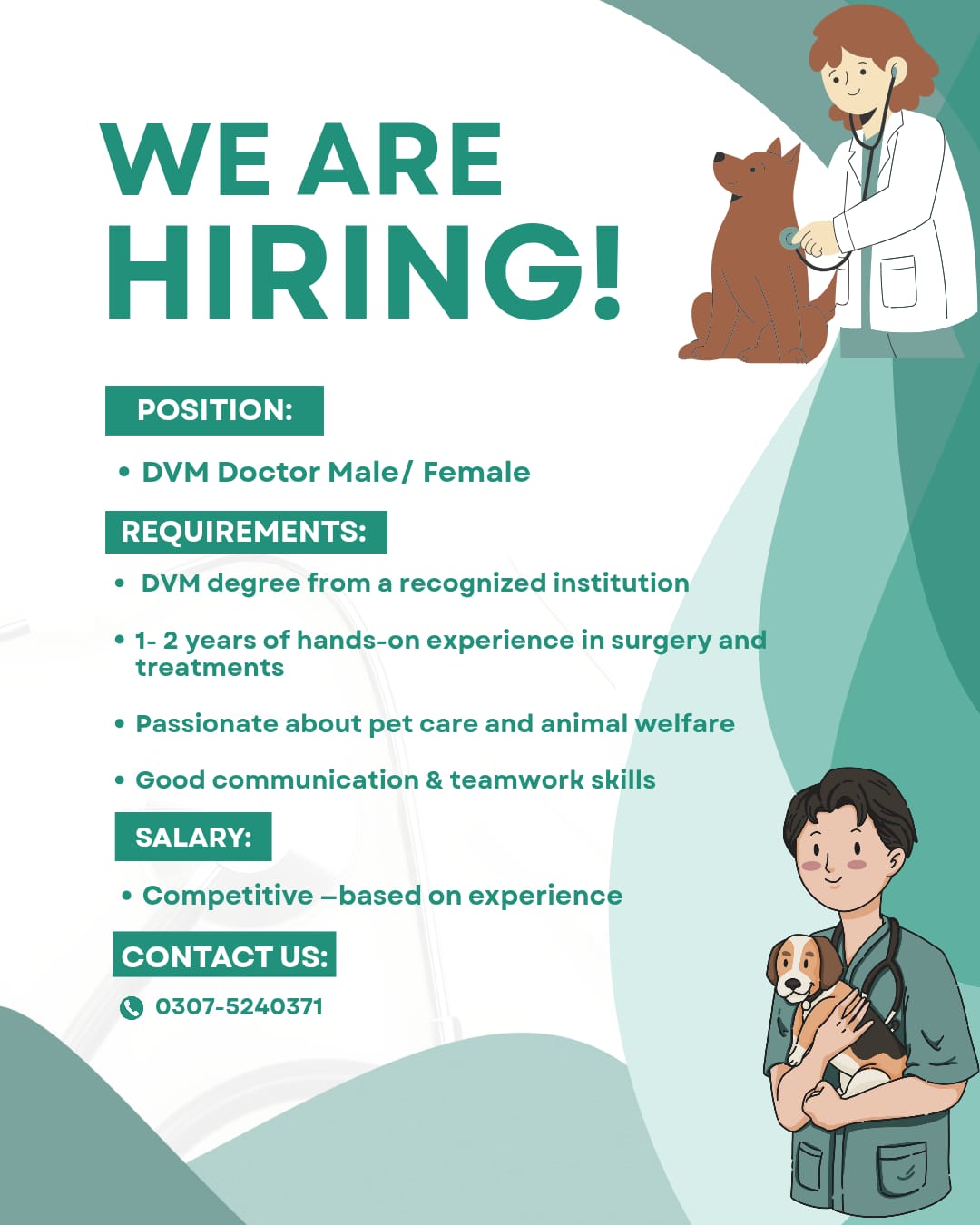 Veterinary Doctor (Male/Female)