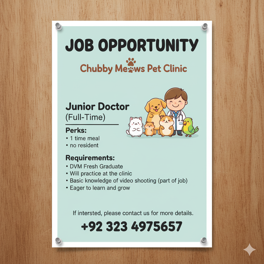 Junior Veterinary Doctor (Full-Time)