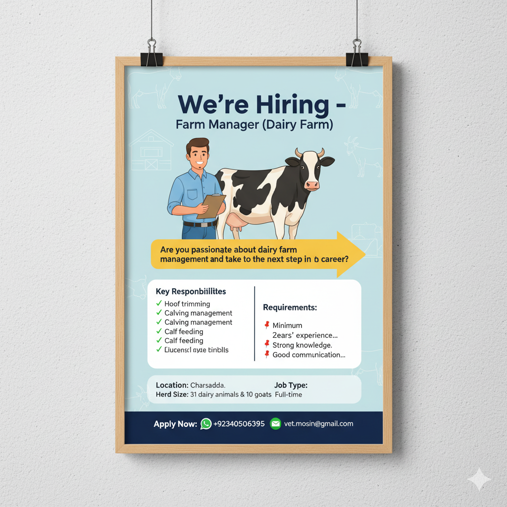 π’ Weβre Hiring β Farm Manager (Dairy Farm)