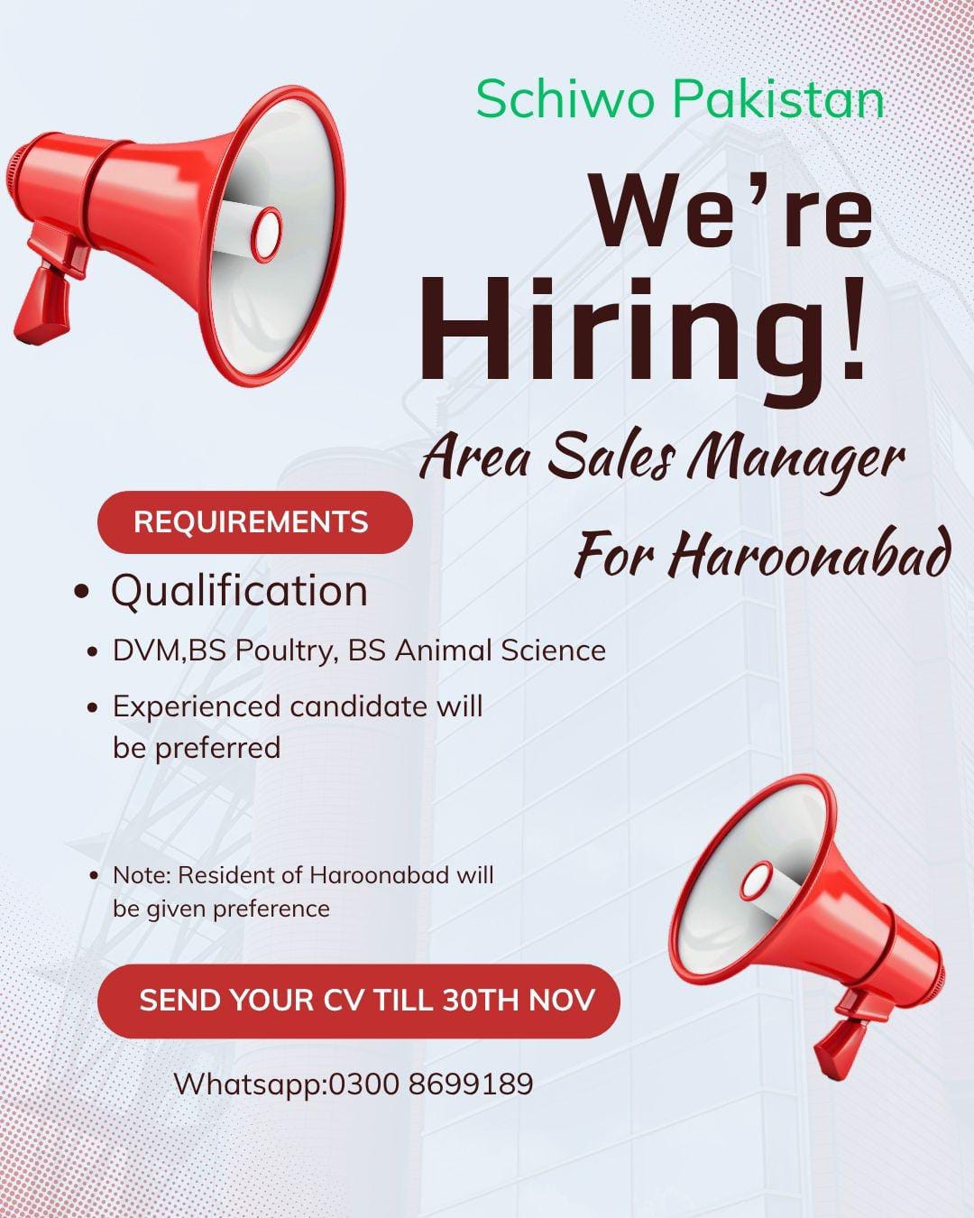 Area Sales Manager – Haroonabad