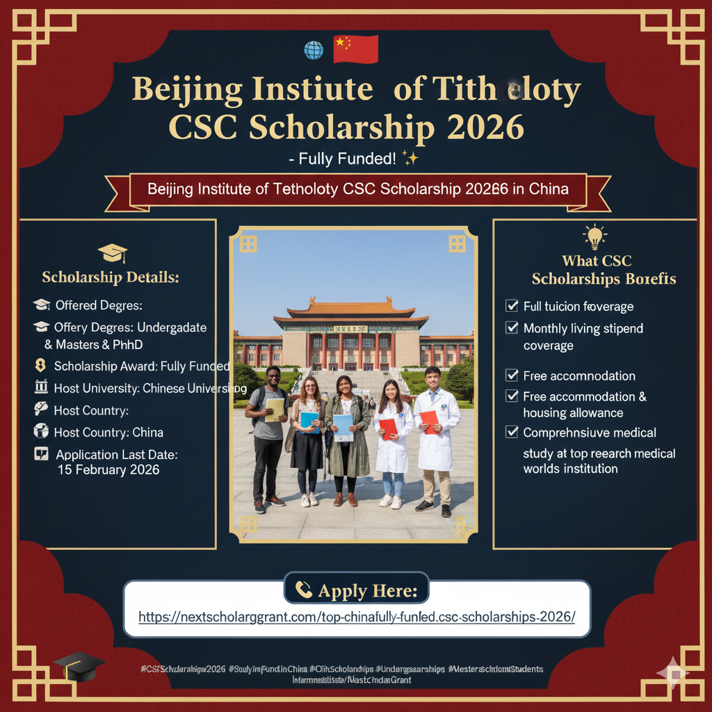 Beijing Institute CSC Scholarship 2026 – Fully Funded Study in China