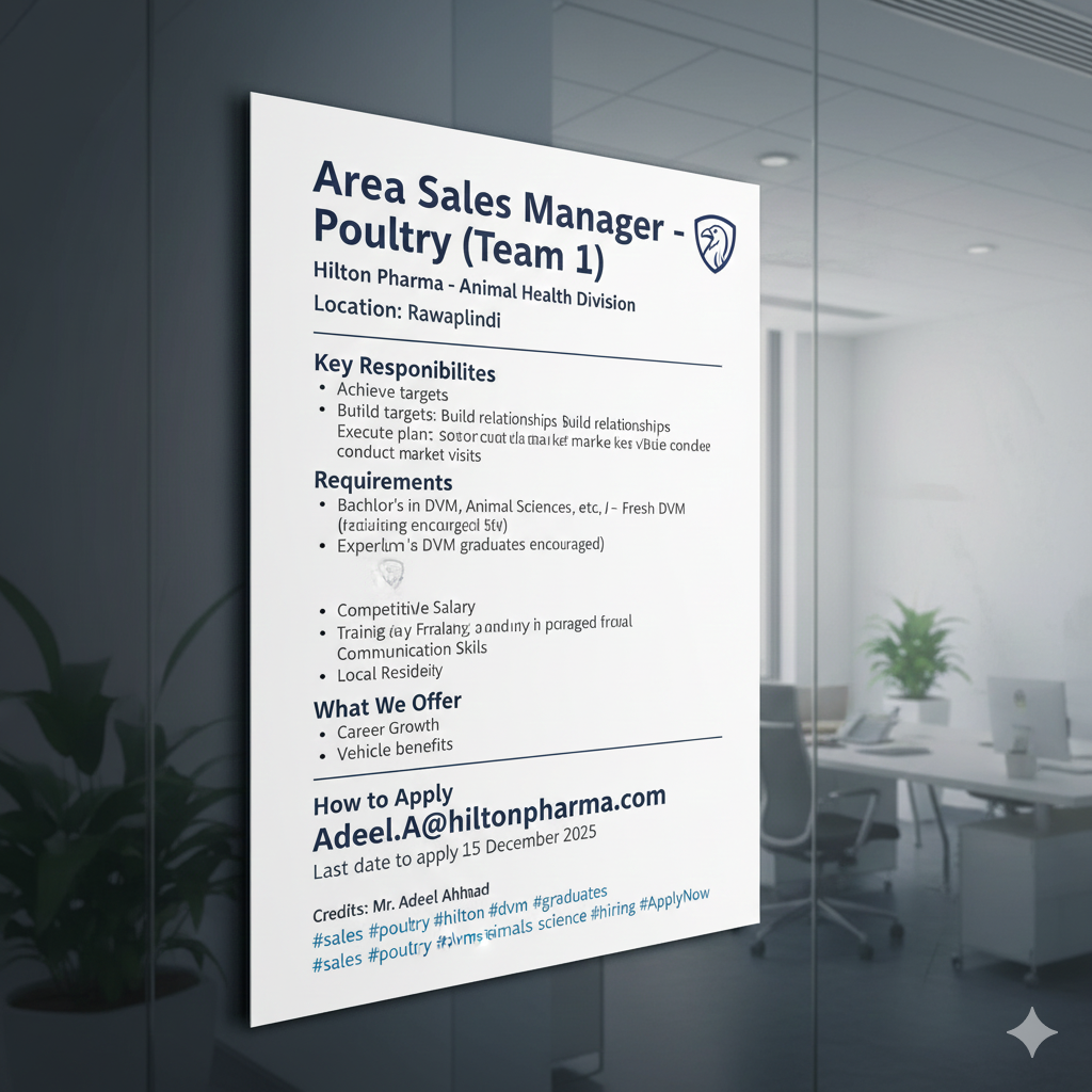Area Sales Manager – Poultry (Team 1)