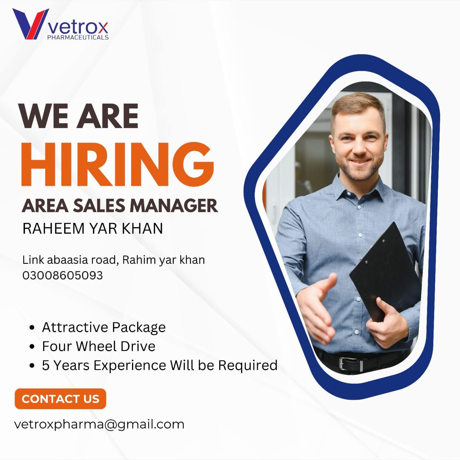 Area Sales Manager - Veterinary Pharmaceuticals (Rahim Yar Khan)