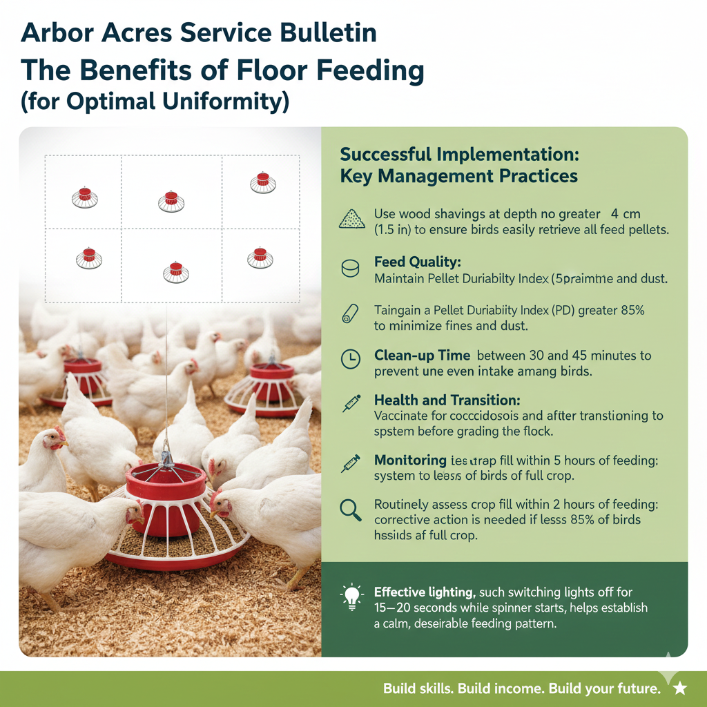 Arbor Acres Service Bulletin: The Benefits of Floor Feeding (for Optimal Uniformity)