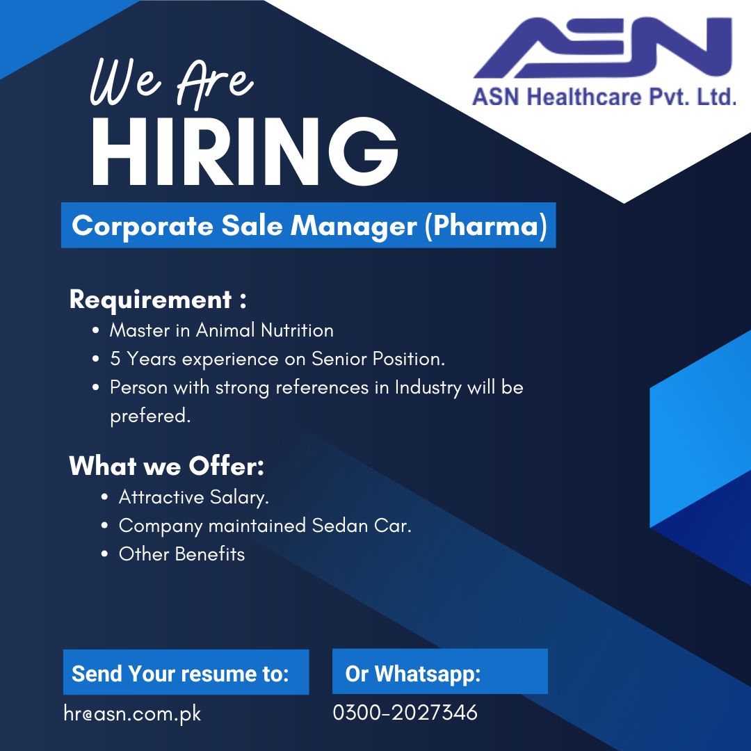 Corporate Sale Manager (Pharma)