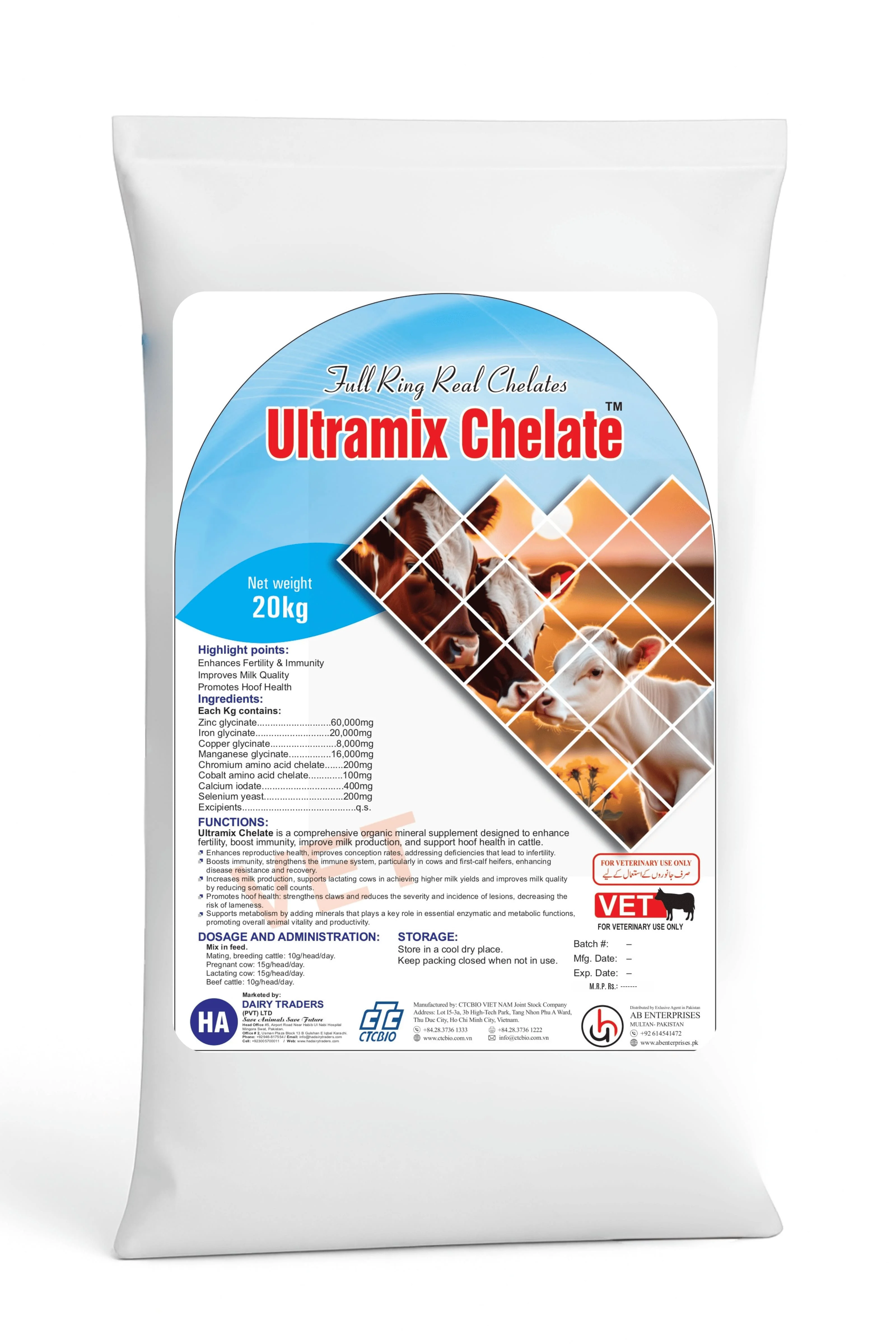 Ultramix Chelate	(Chelated Trace Minerals)