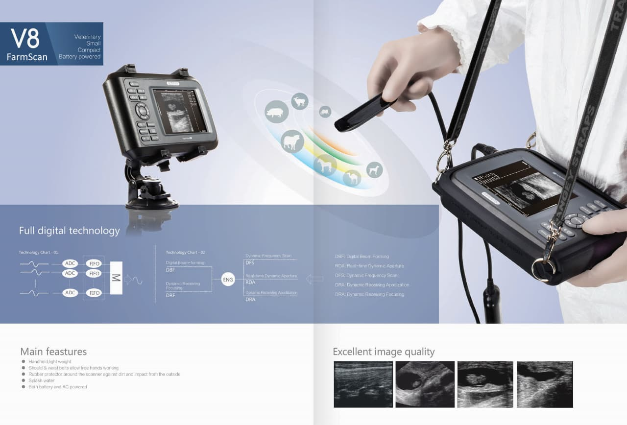 V8 Veterinary Ultrasound Machine