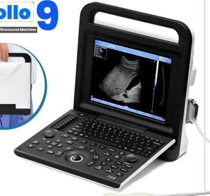 Apollo 9 – 12.4” LED Display Portable Ultrasound Machine with Battery Backup