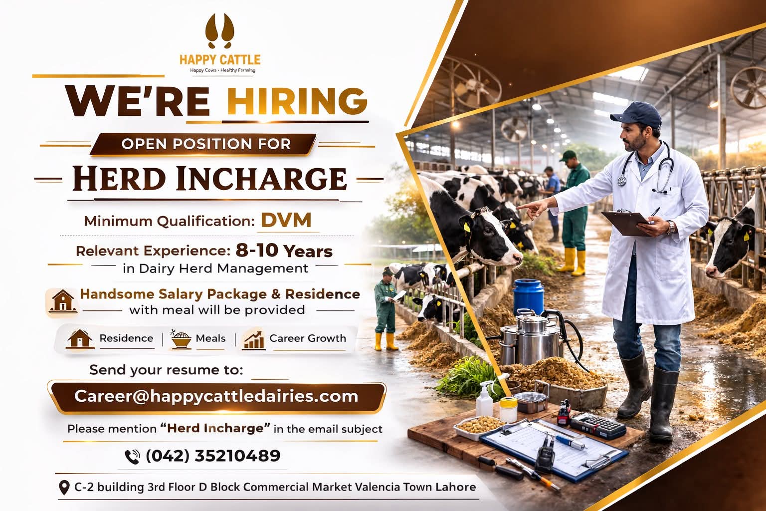 Happy Cattle Dairies - Herd Incharge