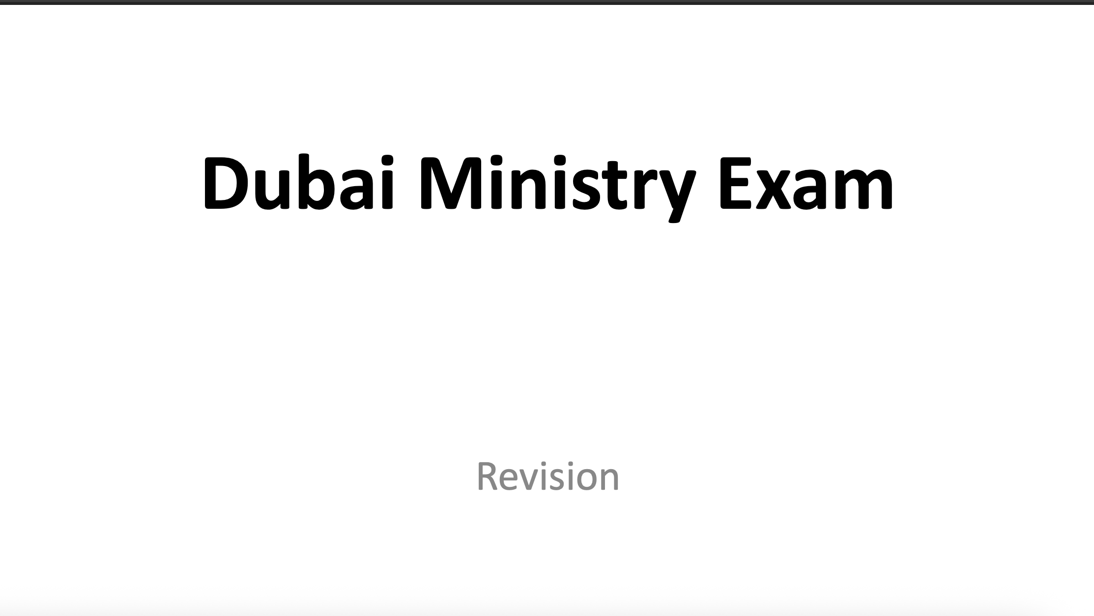 Dubai Ministry Veterinary Exam Study Notes
