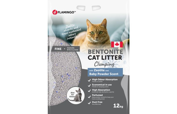 Flamingo Bentonite Zeolite Baby Powder Clumping Litter