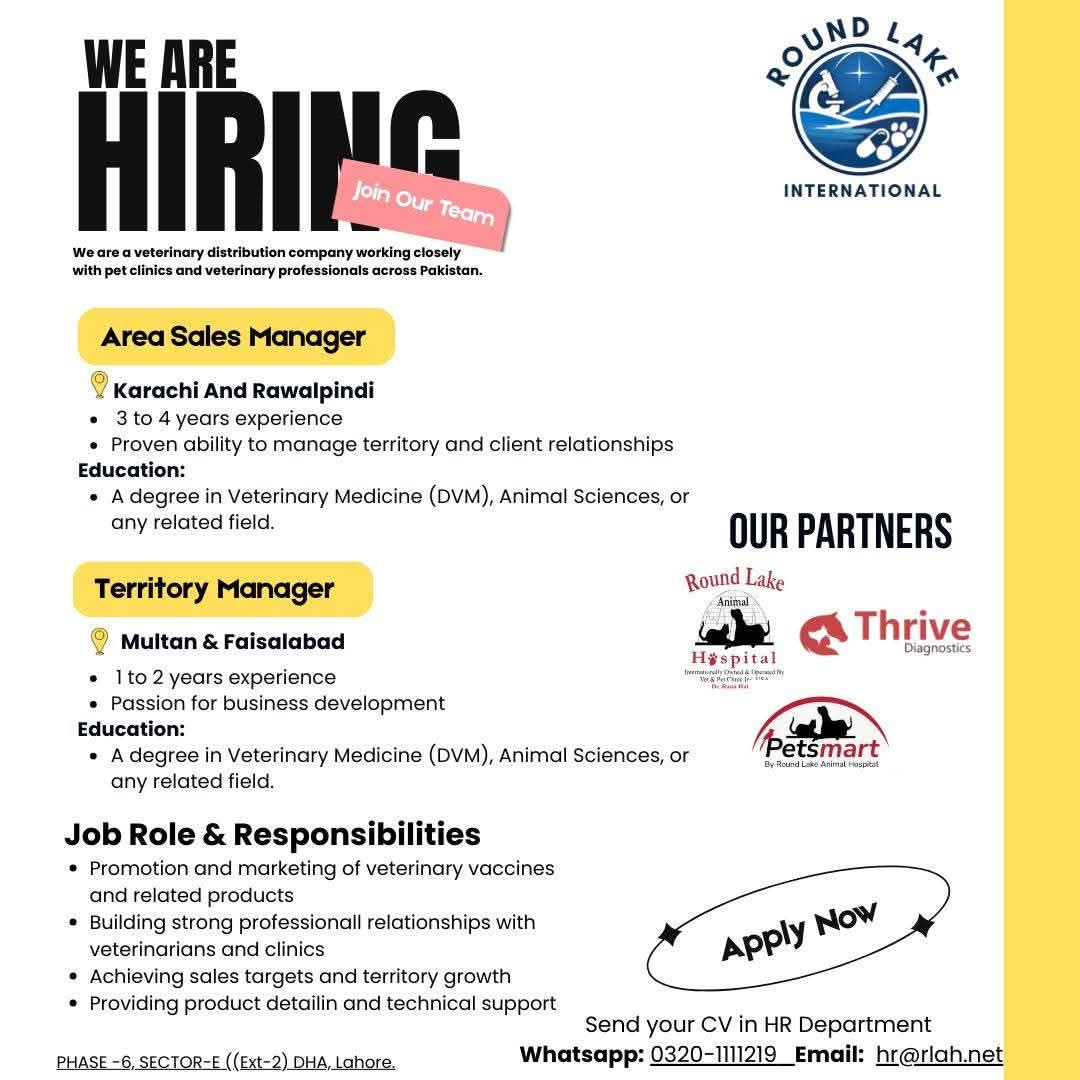 WE ARE HIRING Area Sales Manager