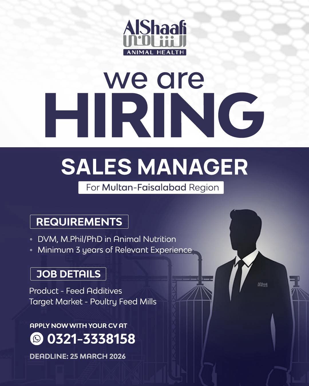 AIShaafi Animal Health Position: Sales Manager