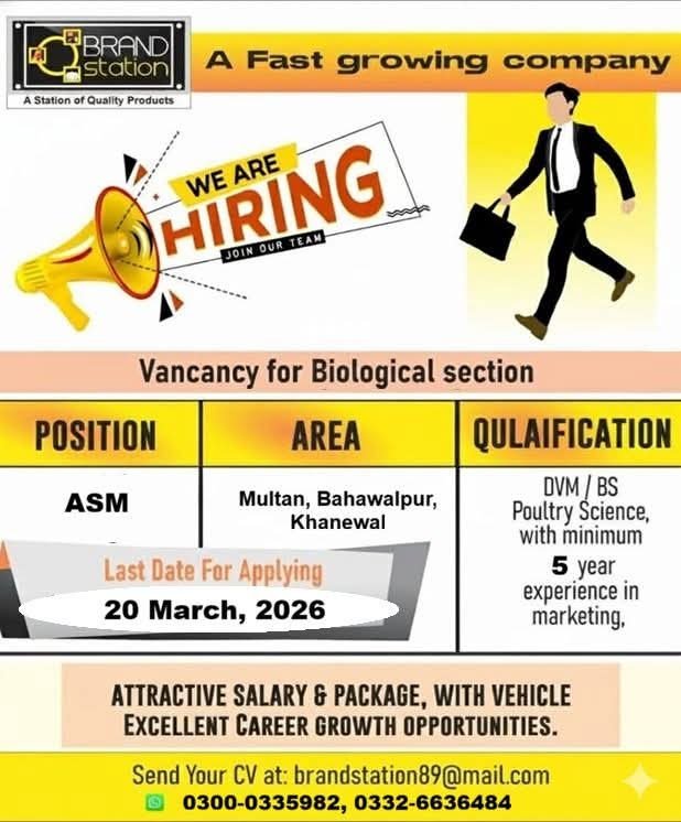 Brand Station Position: Area Sales Manager (ASM)