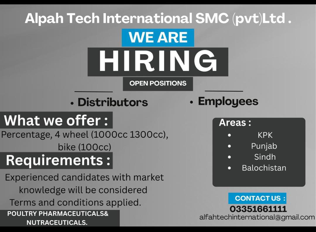 Alpah Tech International SMC (pvt) Ltd. Industry: Poultry Pharmaceuticals & Nutraceuticals